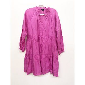 J. Crew Orchid Pink Peasant Style Dress XL